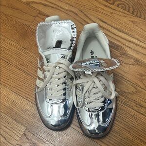 Wales Bonner for Adidas Samba Silver and Cream sneakers